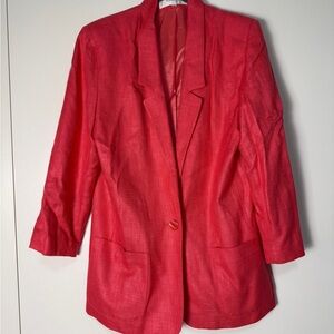 Chic Red Women's Blazer